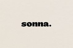 the word sona written in black ink on white paper