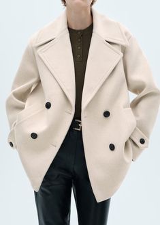 Pastel Grey, Maternity Shops, Double Breasted Jacket, Double Breasted Coat, Short Coat, Mixing Fabrics, Cashmere Coat, Women's Coats & Jackets, Pant Shirt