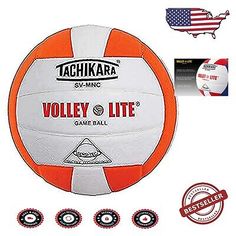 ad eBay - Volley-Lite Synthetic Volleyball in Orange/White - Perfect for Skill Development - Buy Now, click the link (eBay)