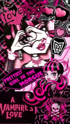 Monsterhigh Aesthetic, Draculaura Phone Wallpaper, Monster High Wallpaper Iphone Aesthetic, Y2k Aesthetic Wallpaper Pink, Aesthetic Draculaura Wallpaper, Monster High Aesthetic Draculaura, Draculaura Aesthetic