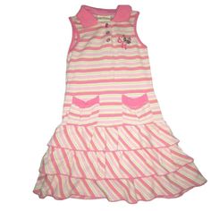 Madonna's brand - The English Roses pink stripe dress is like new, from a smoke free and pet free home. Polo Tennis Dress, The English Roses, Pink Stripe Dress, Pink Polo, Roses Pink, English Roses, Stripe Dress, Tennis Dress, Kawaii Clothes