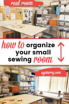 Guide on sewing room organization Sewing Studio Layout, Modern Craft Room, Diy Craft Room Ideas, Tiny Sewing Room, Small Sewing Room