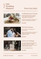 an image of a website page for wedding planners