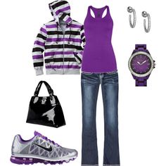 purple, comfy, and cute! Errands Outfit, Clothes And Shoes, Cute Fashion, Look Fashion