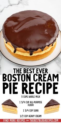 the best ever boston cream pie recipe