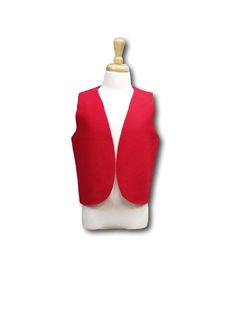 a mannequin with a red vest on it