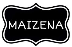 the word mazzana written in white on a black and white background with an oval frame