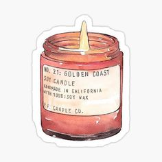 a candle sticker that says, no 21 golden coast soy candle handmade in california with 100x - soy wax