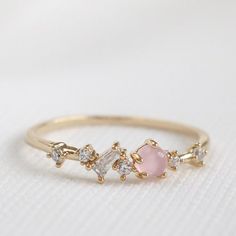 Elna Ring Leaf Ring Pretty Marquise Stones Free Size Ring - Etsy Cute Pink Rings For Promise, Pink Diamond Birthstone Ring For Promise, Cute Pink Promise Ring, Pink Gemstone Stackable Rings For Wedding, Pink Cute Rings For Anniversary, Pink Diamond Ring With Gemstone Accents For Gift, Pink Cubic Zirconia Stackable Rings As Gift, Pink Dainty Crystal Ring For Anniversary, Pink Flower Promise Ring In Fine Jewelry Style