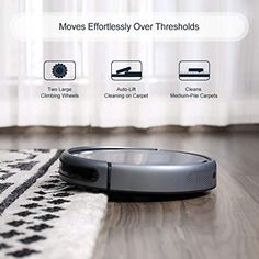 an image of a robotic vacuum on the floor