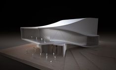 an architectural rendering of a curved building