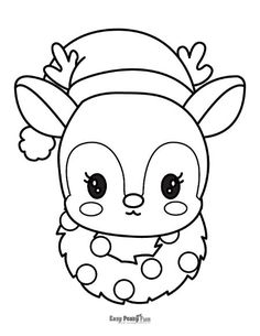 an animal with big eyes and a hat on it's head is shown in this coloring