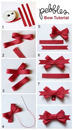 step by step instructions on how to make ribbon bows