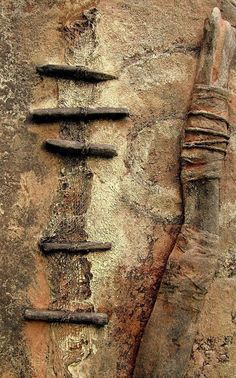 an image of a rock with steps carved into it