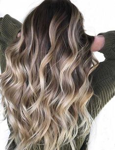 40 Eye-Catching Blonde Highlights For Brown Hair (Bronde Hairstyles) Summer Blonde Hair Balayage Ombre, Summer Hair Color For Brunettes Highlights, Brunette Hair With Blonde Balayage, Dark Balayage, Lions Mane, Curled Hair, Bronde Hair