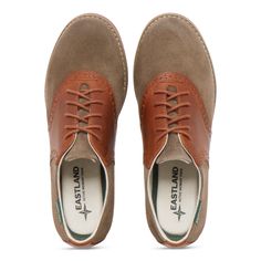 Women's Saddle Shoe Buck Oxfords - Sadie – Eastland Womens Saddle Shoes, Saddle Shoe, Bobby Socks, Saddle Oxfords, Eastland Shoes, Saddle Shoes, Dark Tan, Perforated Leather, Shoe Style