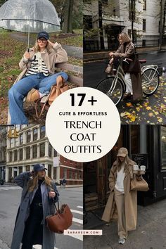 winter outfits 2025 Trench Coat Outfit 2024 Fall, Sweater Dress With Trench Coat, Trench Coat With Sweatpants, Styling Trench Coat Casual, Trench Coat And Dress Outfit, Fall Trench Coat Outfits, Trench Coat Outfit Casual, Tan Trench Coat Outfit, Rainy Fall Outfit