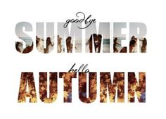 the words summer and autumn written in different languages on a white background with an image of people