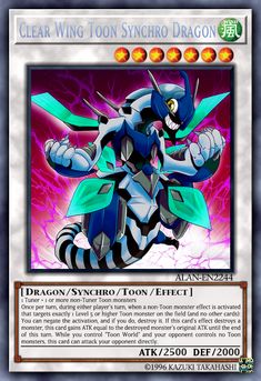 the card for clear wing toon dragon