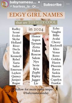 the baby names for edgy girl names that are totally cool in 2021 and 2020