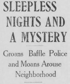 an old newspaper advertisement with the words sleepless nights and a mystery written in black