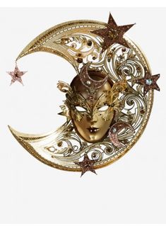 Celestial Masquerade Mask, Masquerade Mask Stars, Mardi Gras Aesthetic, Gold Venetian Masks For Festivals, Gold Venetian Masquerade Mask For Theater, 21 Bday Ideas, Venetian Baroque Masks For Theater, Harvest Fest, Venetian Carnival Masks