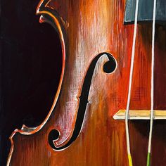 an oil painting of a violin