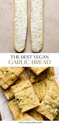 the best vegan garlic bread is made with fresh herbs and parmesan cheese