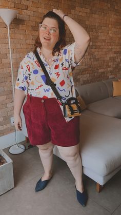 Artsy Outfit Ideas Plus Size, 80s Inspired Outfits Plus Size, Plus Size Outfits Queer, Plus Size Nonbinary Outfits, Queer Fashion Colorful, Queer Business Casual Plus Size, 80s Plus Size Fashion, Quirky Plus Size Fashion, Fun Plus Size Outfits