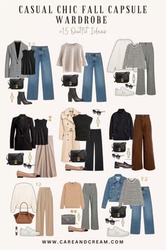 Simple outfit combos for fall Style Looks Woman, Summer/fall 2024 Fashion Trends, Jacket Must Haves, Fall Outfits Ideas 2024, Autumn Must Haves Outfits, 2 Week Fall Travel Capsule, Clothes Style Ideas Outfit, 2024 Fall Styles For Women, Autumn Fashion 2024 Women