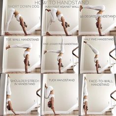 Handstand How To Handstand, Workout Program Gym, Yoga Handstand, Body Transformations, Post Yoga, Yoga Beginners, Beginner Yoga, Yoga Posen, Yoga Iyengar