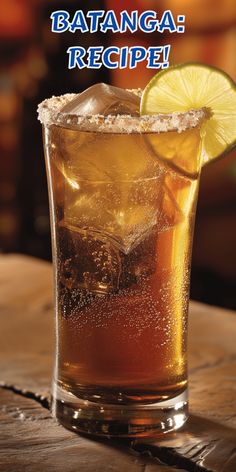 This Pinterest pin showcases the Batanga Cocktail Recipe, a refreshing mix of tequila, lime juice, and Coca-Cola with a distinctive salt rim. It features one image of a Batanga cocktail, ready to be enjoyed