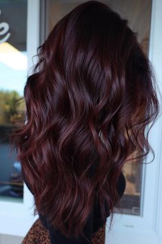 30 Gorgeous Brown Hair Color Ideas You Need To See - Flo's Blog Mahogany Violet Hair Color, Dark Brown Hair With Red Violet Balayage, Raspberry Brown Hair Color, Hair Color Burgundy Brown, Chocolate Burgundy Hair Brunettes, Hair Color Ideas Red And Brown, Red Brunette Hair Balayage, Dark Brown Burgundy Hair Balayage, Chocolate Hair With Red Undertones