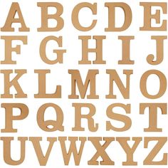 wooden letters and numbers are shown in this image