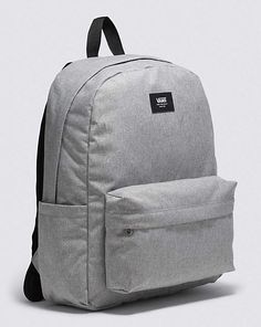 The Old Skool Backpack is a favorite for good reason. This classic backpack features an all-purpose, two pocket design with an organizer in the front, a slip-in interior pocket, laptop sleeve that fits most 15'' laptops, and a side water bottle pocket.   Large main compartment Front pocket with organizer Laptop sleeve that fits most 15'' laptops (laptop not included) Water bottle pocket Padded shoulder straps Capacity: 22 Liters Vans Store, Vans Logo, Action Sports, Classic Backpack, Promotional Gifts, Old Skool, Laptop Sleeve, Pocket Design, Laptop Sleeves