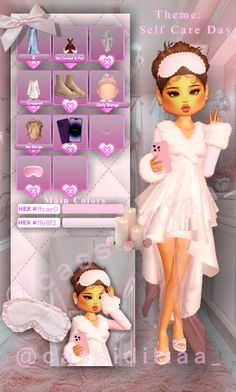 Dti First Date Idea, Tomodachi Life Qr Codes Women, Dti Softie Theme Outfit, Self Care Dress To Impress, Dress To Impress Themes List, Cute Dti Fits, Dress To Impress Brand Theme, Selfcare Outfit, Video Game Character Dress To Impress