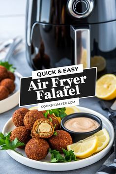 the air fryer falafel recipe is ready to be eaten