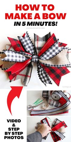 how to make a bow in 5 minutes with video and step - by - step photos