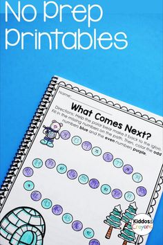 a printable christmas math worksheet with the text, no prep printables what comes next?