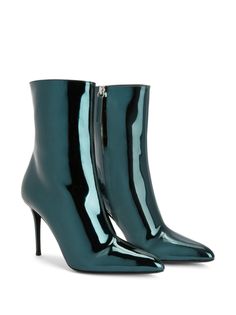 Find GIUSEPPE ZANOTTI Stiletto Heel Ankle Boots on Editorialist. dark green leather pointed toe ankle-length side zip fastening high stiletto heel high-shine finish Farfetch Shoes, Zanotti Heels, Heels Green, Fly Shoes, Giuseppe Zanotti Heels, Heel Ankle Boots, Girl Shoes, Heeled Ankle Boots, Green Leather