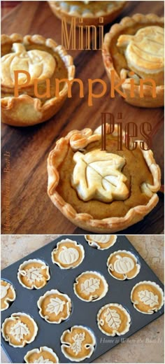 mini pumpkin pies with the title overlay