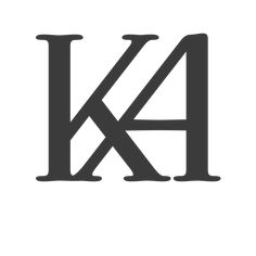 the letter k is shown in black and white