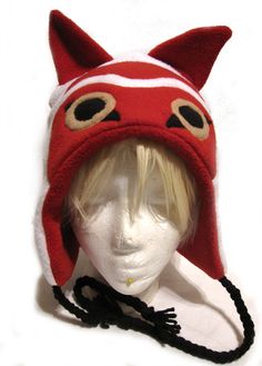 Studio Ghibli Princess Mononoke, Ghibli Princess Mononoke, Mononoke Hime, Princess Mononoke, Fleece Hat, Arte Inspo