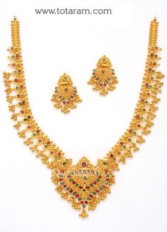 Bridal Jewelry Sets Brides, 22k Gold Necklace, Gold Jhumka Earrings, Gold Jewels Design, 22k Gold Jewelry, Gold Jewelry Simple Necklace, Beautiful Gold Necklaces, Gold Necklace Simple, Gold Jewelry Stores