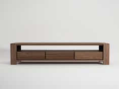 a coffee table with two drawers on each side