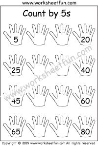 worksheet for counting the numbers from 5 to 10 with hands and numbers on them