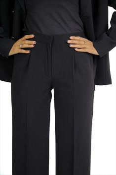 Double Breasted Black Suit For Women
Embrace classic sophistication with this Women’s Black Double Breasted Regular Fit Suit, perfect for professional and formal settings. The sleek double-breasted design and tailored fit offer a flattering silhouette, ensuring both comfort and style throughout the day. Whether paired with heels for a chic office look or styled with statement accessories for evening events, this versatile suit is a must-have addition to any wardrobe. Elegant Semi-formal Pantsuit With Pressed Crease, Classic Structured Pantsuit With Pressed Crease, Solid Color Business Suits For Office, Semi-formal Classic Pantsuit With Double Button, Classic Tailored Structured Pantsuit, Formal Structured Pantsuit With Pressed Crease, Tailored Structured Classic Pantsuit, Classic Semi-formal Pantsuit With Double Button Closure, Classic Structured Formal Pantsuit