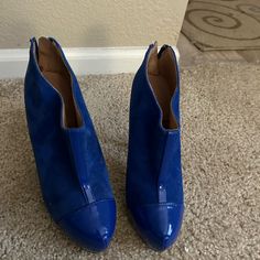 Aldo Ankle Boots. Blue Suede. Never Worn 6.5 4 Inch Heels. Blue Boots, 4 Inch Heels, Aldo Shoes, Blue Suede, Shoes Heels Boots, Shoes Women Heels, Heeled Boots, 4 Inch, Ankle Boots