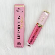 Brand New Full Size Too Faced Lip Injection Power Plumping Hydrating Lip Gloss In Shade “Pretty Pony” A Baby Pink With Sparkle Bundle To Save! Too Faced Rich And Dazzling Lip Gloss, Two Faced Lip Injection, Melted Lipstick, Too Faced Lip Injection, Lip Injection Extreme, Candy Lips, Hydrating Lip Gloss, Long Wear Lipstick, Lip Injections