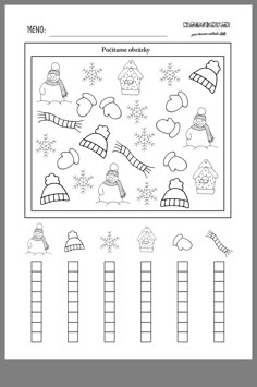 a winter themed worksheet for kids